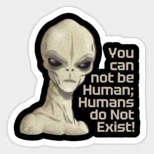 Alien v Human Sticker